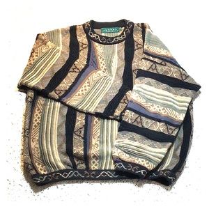 Tundra Canada coogi style sweater multi colored lg